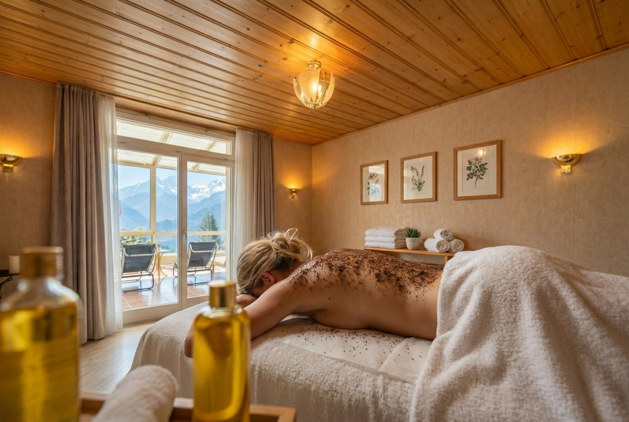 Alpine wellness spa experience